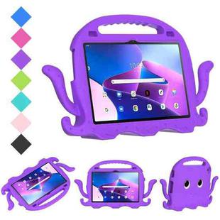 For Lenovo Tab M10 3rd Gen 10.1 TB-328 Octopus Style EVA Hybrid PC Shockproof Tablet Case with Strap(Purple)