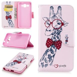 Colored Drawing Pattern Horizontal Flip Leather Case for Huawei Y3 2017, with Holder & Card Slots & Wallet(Deer)