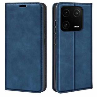 For Xiaomi 13 Pro Retro-skin Magnetic Suction Leather Phone Case(Dark Blue)