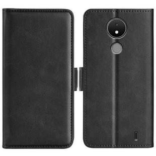 For Nokia C21 Dual-side Magnetic Buckle Leather Phone Case(Black)