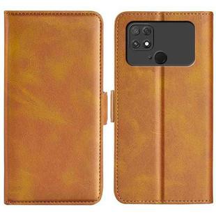 For Xiaomi Poco C40 Dual-side Magnetic Buckle Leather Phone Case(Yellow)