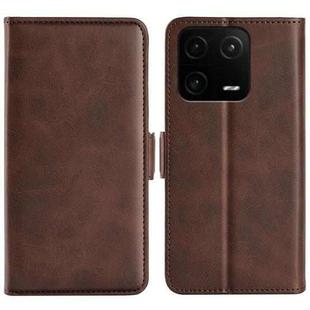 For Xiaomi 13 Pro Dual-side Magnetic Buckle Leather Phone Case(Brown)
