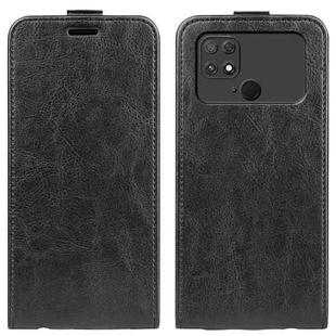 For Xiaomi Poco C40 R64 Texture Vertical Flip Leather Phone Case(Black)