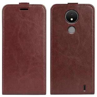 For Nokia C21 R64 Texture Vertical Flip Leather Phone Case(Brown)
