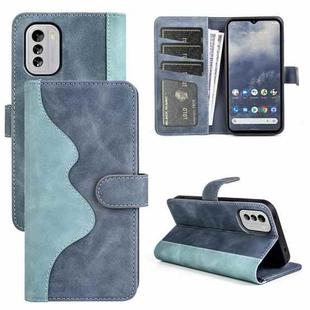 For Nokia C21 Stitching Horizontal Flip Leather Phone Case(Blue)