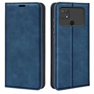 For Xiaomi Poco C40 Retro-skin Magnetic Suction Leather Phone Case(Dark Blue)