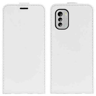 For Nokia G60 / G40 Fusion R64 Texture Vertical Flip Leather Phone Case(White)