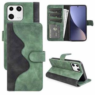 For Xiaomi 13 Stitching Horizontal Flip Leather Phone Case(Green)