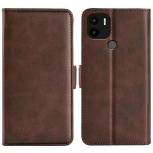 For Xiaomi Redmi A1+ Dual-side Magnetic Buckle Leather Phone Case(Brown)