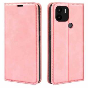 For Xiaomi Redmi A1+ Retro-skin Magnetic Suction Leather Phone Case(Pink)