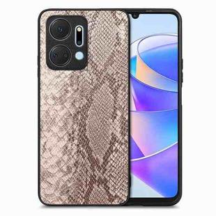 For Honor X7A Snakeskin Leather Back Cover Phone Case(Gray)