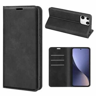 For Xiaomi 13 Retro-skin Magnetic Suction Leather Phone Case(Black)