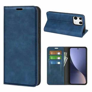 For Xiaomi 13 Retro-skin Magnetic Suction Leather Phone Case(Dark Blue)