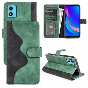 For TCL 305i Stitching Horizontal Flip Leather Phone Case(Green)