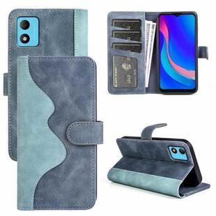 For TCL 305i Stitching Horizontal Flip Leather Phone Case(Blue)