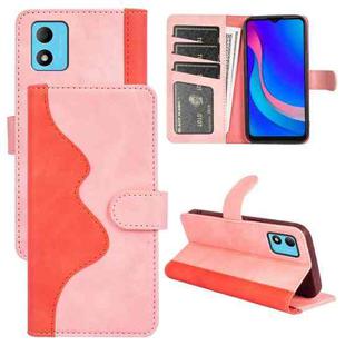 For TCL 305i Stitching Horizontal Flip Leather Phone Case(Red)