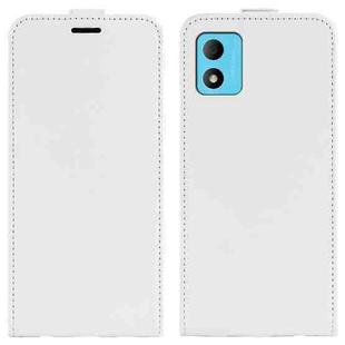 For TCL 305i R64 Texture Vertical Flip Leather Phone Case(White)