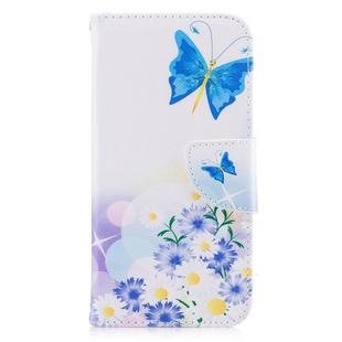 Colored Drawing Pattern Horizontal Flip Leather Case for Iphone  7Plus&8Plus,with Holder & Card Slots & Wallet(Butterfly Love)
