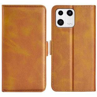 For Xiaomi 13 Dual-side Magnetic Buckle Horizontal Flip Leather Phone Case(Yellow)