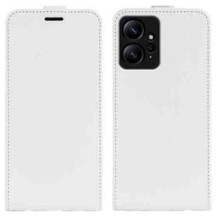 For Xiaomi Redmi Note 12 4G Global R64 Texture Vertical Flip Leather Phone Case(White)