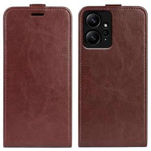 For Xiaomi Redmi Note 12 4G Global R64 Texture Vertical Flip Leather Phone Case(Brown)