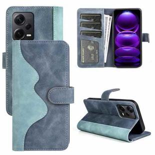 For Xiaomi Redmi Note 12 Pro+ Stitching Horizontal Flip Leather Phone Case(Blue)