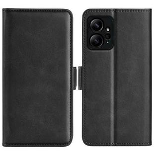 For Xiaomi Redmi Note 12 4G Global Dual-side Magnetic Buckle Horizontal Flip Leather Phone Case(Black)