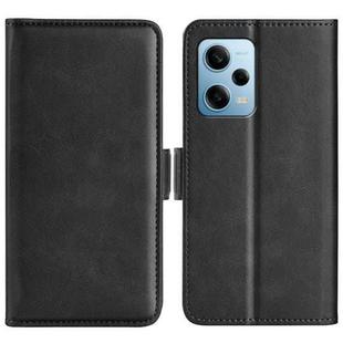 For Xiaomi Redmi Note 12 Pro 5G Global Dual-side Magnetic Buckle Horizontal Flip Leather Phone Case(Black)