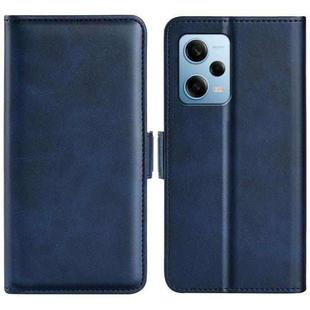 For Xiaomi Redmi Note 12 Pro 5G Global Dual-side Magnetic Buckle Horizontal Flip Leather Phone Case(Dark Blue)