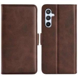For Samsung Galaxy A54 5G Dual-side Magnetic Buckle Horizontal Flip Leather Phone Case(Brown)