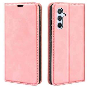 For Samsung Galaxy A54 5G Retro-skin Magnetic Suction Leather Phone Case(Pink)