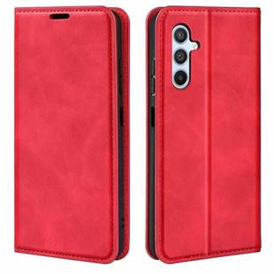 For Samsung Galaxy A54 5G Retro-skin Magnetic Suction Leather Phone Case(Red)