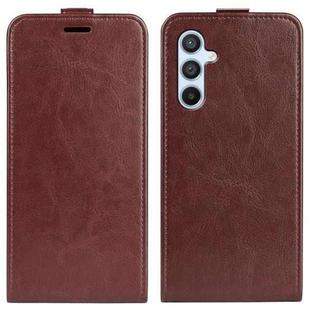 For Samsung Galaxy A54 5G R64 Texture Vertical Flip Leather Phone Case(Brown)