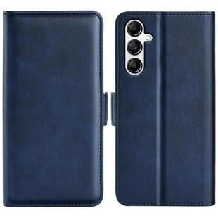 For Samsung Galaxy A34 Dual-side Magnetic Buckle Horizontal Flip Leather Phone Case(Dark Blue)