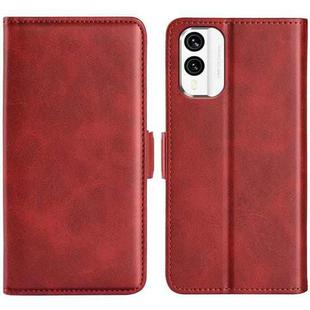 For Nokia X30 Dual-side Magnetic Buckle Horizontal Flip Leather Phone Case(Red)