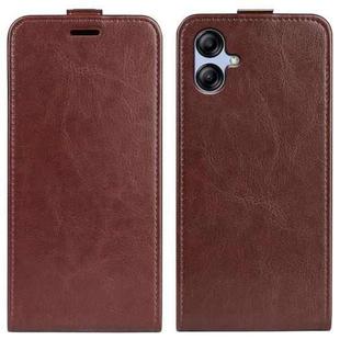 For Samsung Galaxy A04e R64 Texture Vertical Flip Leather Phone Case(Brown)