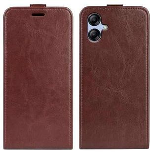 For Samsung Galaxy A04e R64 Texture Vertical Flip Leather Phone Case(Brown)