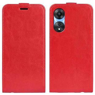 For OPPO A58 R64 Texture Single Vertical Flip Leather Phone Case(Red)