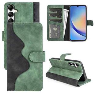 For Samsung Galaxy A34 5G Stitching Horizontal Flip Leather Phone Case(Green)