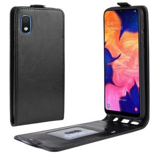 Crazy Horse Vertical Flip Leather Protective Case for Galaxy A10E(black)