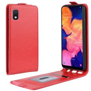 Crazy Horse Vertical Flip Leather Protective Case for Galaxy A10E(red)