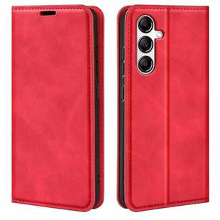 For Samsung Galaxy A34 5G Retro-skin Magnetic Suction Leather Phone Case(Red)