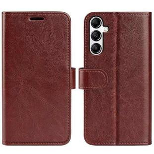 For Samsung Galaxy A34 5G R64 Texture Horizontal Flip Leather Phone Case(Brown)