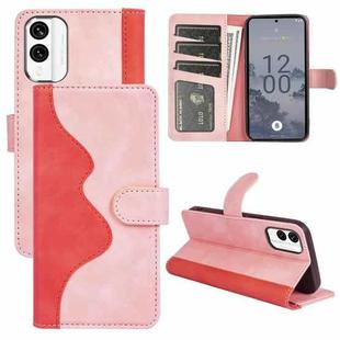 For Nokia X30 Stitching Horizontal Flip Leather Phone Case(Red)