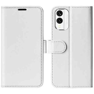 For Nokia X30 R64 Texture Horizontal Flip Leather Phone Case(White)