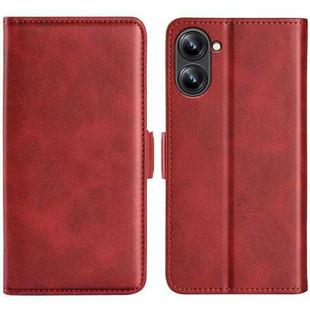 For Realme 10 4G Dual-side Magnetic Buckle Horizontal Flip Leather Phone Case(Red)