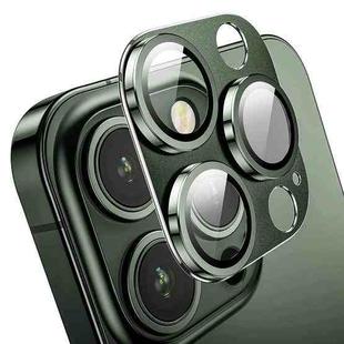 For iPhone 13 Pro / 13 Pro Max ENKAY Hat-Prince Anti-reflection Camera Lens Aluminium Alloy Tempered Glass Film(Dark Green)