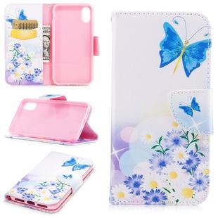 For iPhone SE 2022 / SE 2020 / 8 / 7 Colored Drawing Pattern Horizontal Flip Leather Case with Holder & Card Slots & Wallet(Butterfly Love)