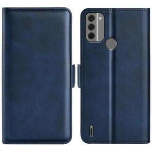 For Nokia C31 Dual-side Magnetic Buckle Horizontal Flip Leather Phone Case(Dark Blue)