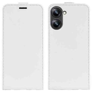 For Realme 10 4G R64 Texture Vertical Flip Leather Phone Case(White)